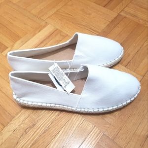 White espadrilles flat shoes BNWT